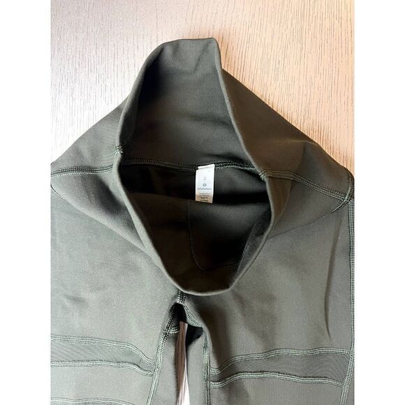 Lululemon Wunder Under Hi-Rise Tech Mesh 28" Dark Olive Size 2 New - Picture 3 of 7